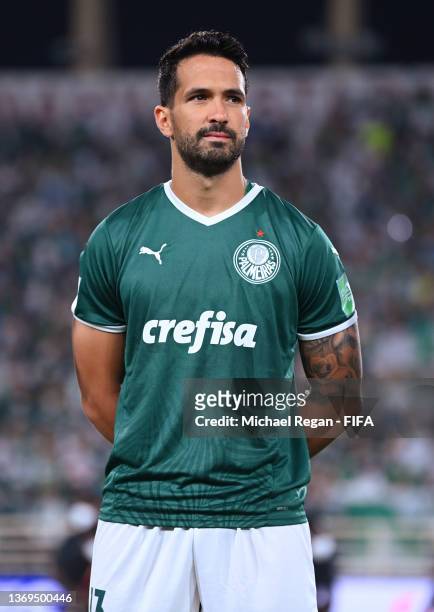 Luan Garcia of Palmeiras looks on during the FIFA Club World Cup UAE 2021 Semi Final match between Palmeiras and Al Ahly at Al Nahyan Stadium on...