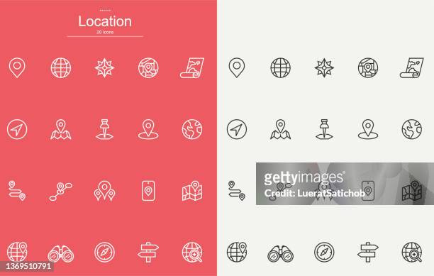 location line icons design - access icon stock illustrations