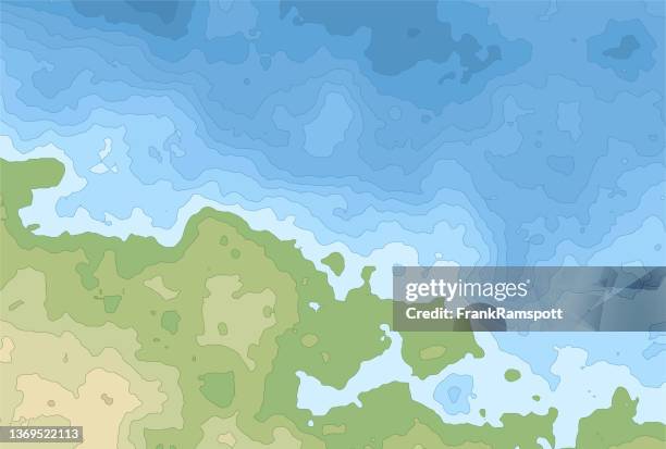 illustrations, cliparts, dessins animés et icônes de cartes topographiques génériques lignes de hauteur 813 - topographie