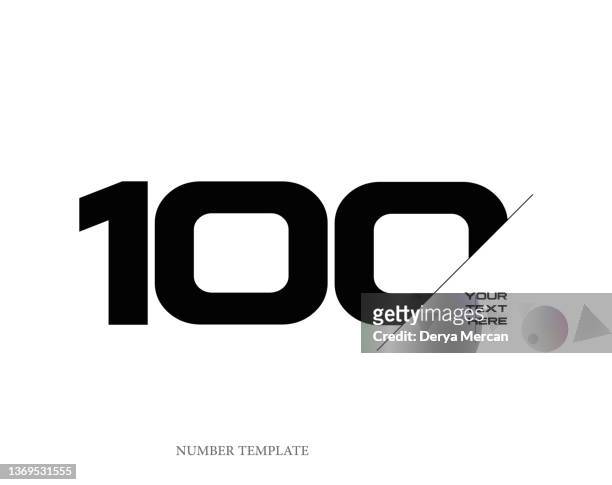 anniversary stock illustration. number template design vector illustration. - number 100 stock illustrations