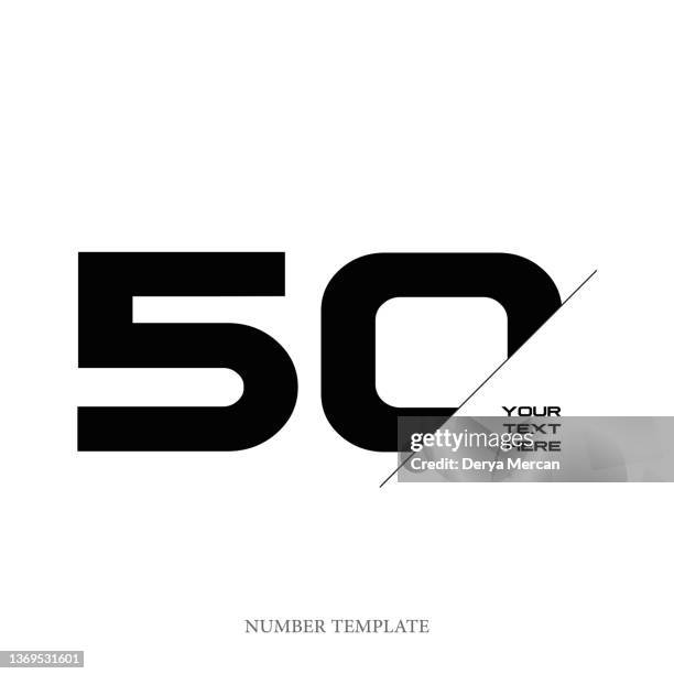 anniversary stock illustration. number template design vector illustration. - 50th anniversary invite stock illustrations