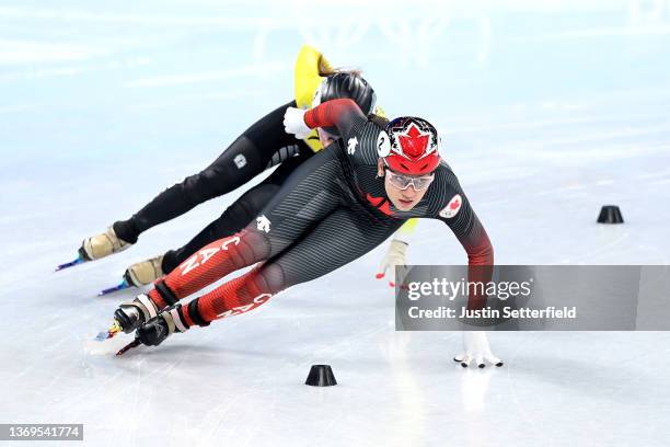 Courtney Sarault of Team Canada competes during the Women's 1000m Heats on day five of the Beijing 2022 Winter Olympic Games at Capital Indoor...