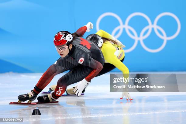 Courtney Sarault of Team Canada competes during the Women's 1000m Heats on day five of the Beijing 2022 Winter Olympic Games at Capital Indoor...