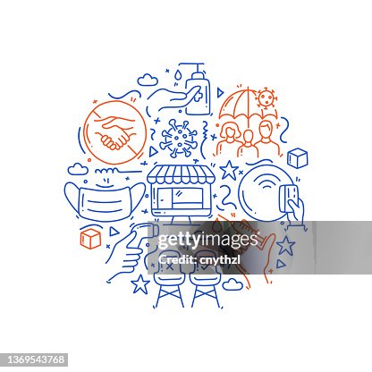 Coronavirus 2019-nCoV Related Objects and Elements. Hand Drawn Vector Doodle Illustration Collection. Hand Drawn Pattern Design Coronavirus 2019-nCoV Related Objects and Elements. Hand Drawn Vector Doodle Illustration Collection. Hand Drawn Pattern Design