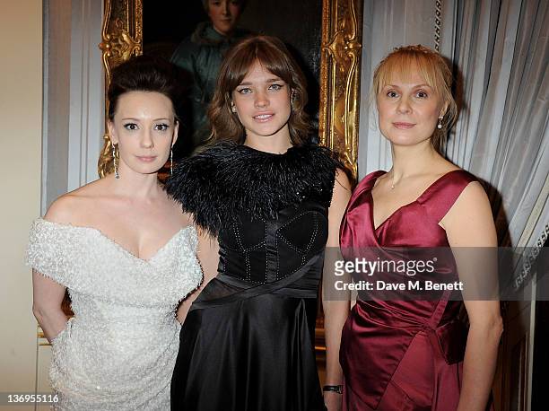Co-Founder Chulpan Khamatova, model Natalia Vodianova and co-founder Dina Korzun attend the official UK launch of the Gift Of Life Foundation at The...