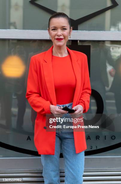 The actress, Maria Esteve, at the 90th anniversary of the Chicote Museum on Gran Via, on February 9 in Madrid, Spain. The Museo Chicote, located on...