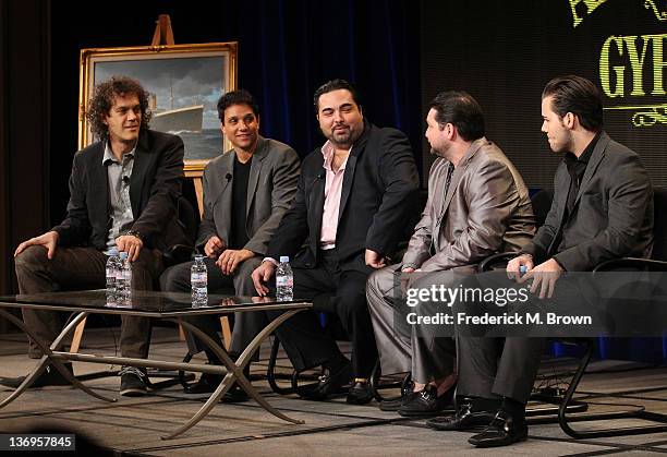 Executive Producers Steven Cantor and Ralph Macchio and TV personalities Bobby Johns, Nicky Johns and Chris Johns of the television show "American...