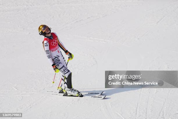 Lena Duerr of Team Germany competes during the Women's Alpine Skiing Slalom on Day five of the Beijing 2022 Winter Olympic Games at Yanqing National...