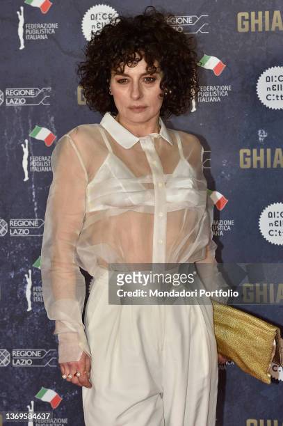 Italian actress Lidia Vitale attends the premiere of the movie "Ghiaccio" at Cinema Moderno. Rome , February 7th, 2022