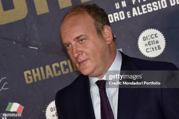 Italian politic Andrea Ruggieri attends the premiere of the movie "Ghiaccio" at Cinema Moderno. Rome , February 7th, 2022