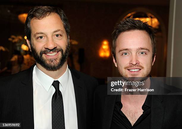 Producer Judd Apatow and actor Aaron Paul arrive at at the 12th Annual AFI Awards held at the Four Seasons Hotel Los Angeles at Beverly Hills on...