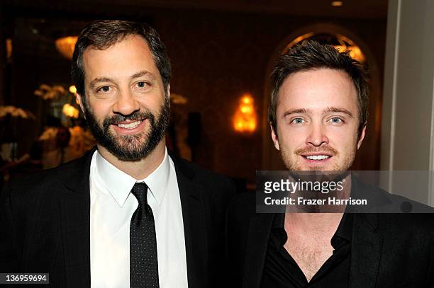Producer Judd Apatow and actor Aaron Paul arrive at at the 12th Annual AFI Awards held at the Four Seasons Hotel Los Angeles at Beverly Hills on...