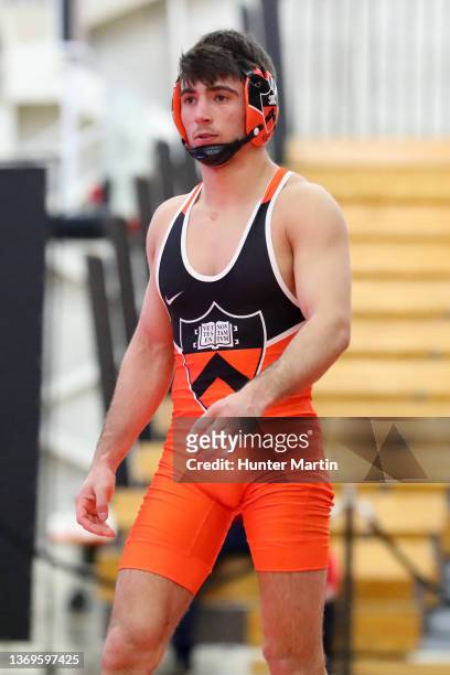 Patrick Glory of the Princeton Tigers during a match against the Cornell Big Red at Jadwin Gymnasium on the campus of Princeton University on...