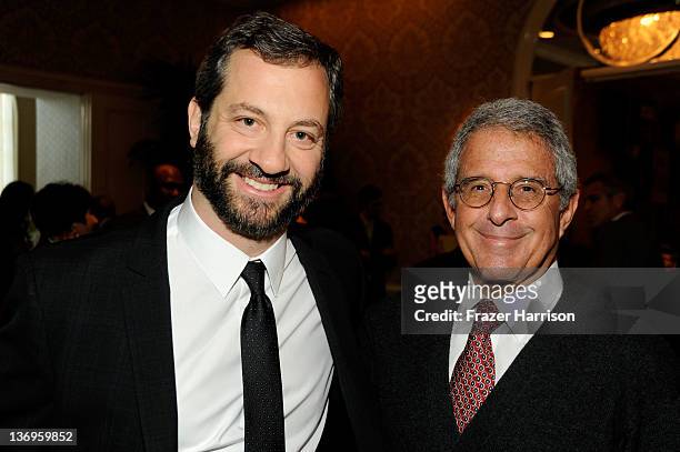 Producer Judd Apatow and President & COO of Universal Studios Ron Meyer arrive at at the 12th Annual AFI Awards held at the Four Seasons Hotel Los...