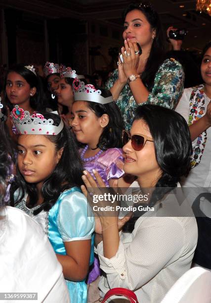 Kajol Devgn and daughter Nysa Devgn attend the launch of Disney India Princes Academy on Noveber 06,2012 in Mumbai, India.