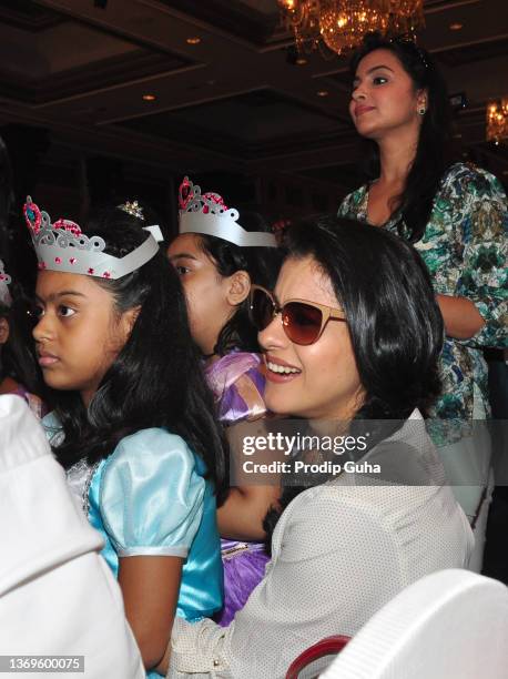 Kajol Devgn and daughter Nysa Devgn attend the launch of Disney India Princes Academy on Noveber 06,2012 in Mumbai, India.