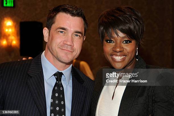 Writer/Director/Producer Tate Taylor and actress Viola Davis attend the 12th Annual AFI Awards held at the Four Seasons Hotel Los Angeles at Beverly...