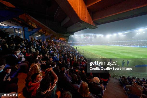 General view during the UEFA Youth League Play-off match between RC Deportivo and Dinamo Kiev at Abanca Riazor Stadium on February 09, 2022 in La...