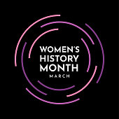 Women's History Month poster, march. Vector