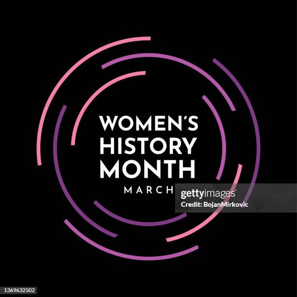 women's history month poster, march. vector - history 幅插畫檔、美工圖案、卡通及圖標