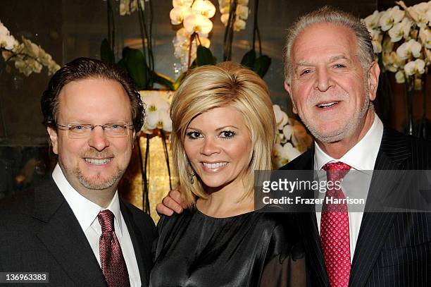President Bob Gazzale, journalist Leslie Miller, and AFI Vice-Chairman Rich Frank attend the 12th Annual AFI Awards held at the Four Seasons Hotel...