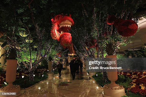 General view of the lobby of the Wynn Hotel and Casino photographed on January 11, 2012 in Las Vegas, Nevada.