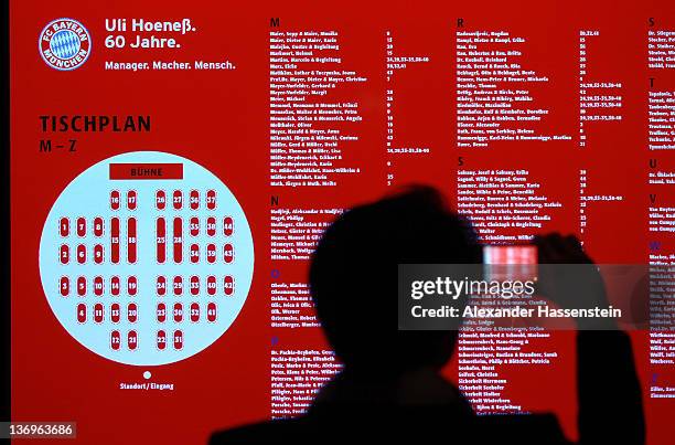 General view during the Uli Hoeness' 60th birthday celebration at Postpalast on January 13, 2012 in Munich, Germany.