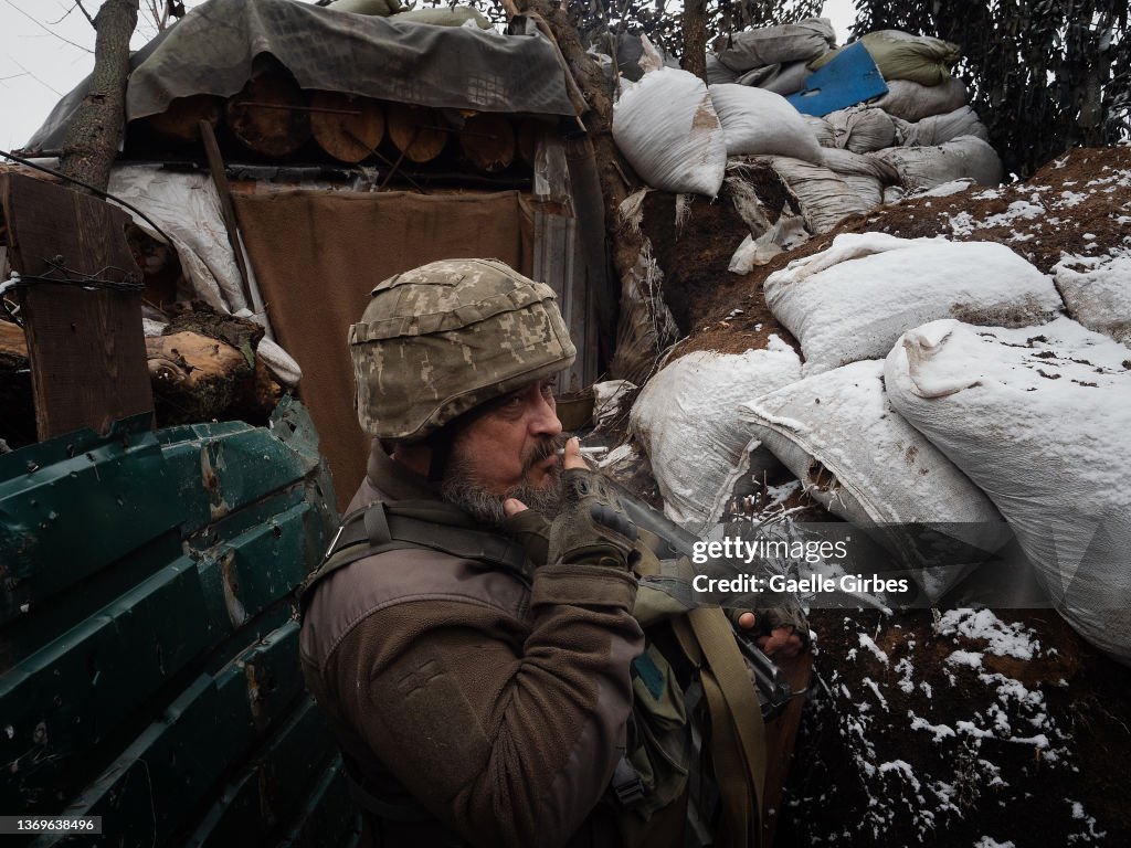 Soldier's Life In Ukrainian Trenches As Tension With Russia Simmers