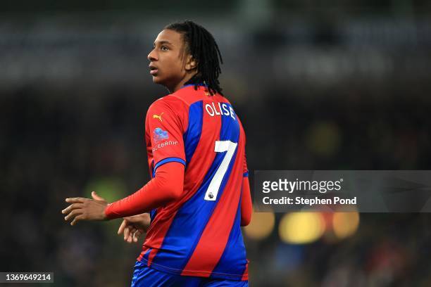 Michael Olise of Crystal Palace during the Premier League match between Norwich City and Crystal Palace at Carrow Road on February 09, 2022 in...