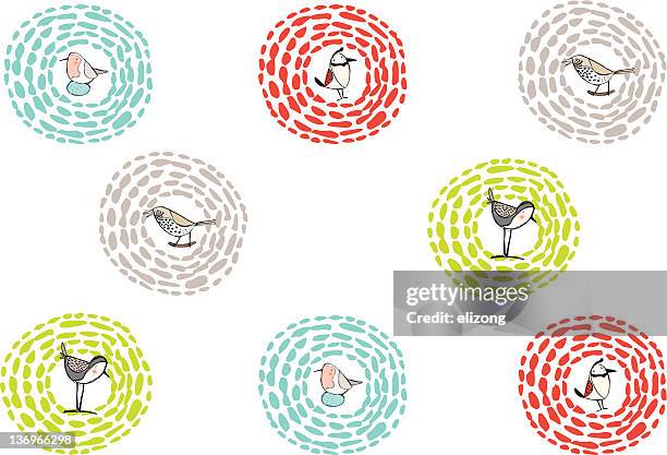bird wallpaper - aviary stock illustrations