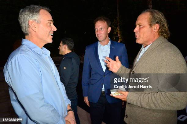 Colin Cowherd, Jamie Horowitz and Steve Mosko attend the The Volume Anniversary Party on February 09, 2022 in Los Angeles, California.
