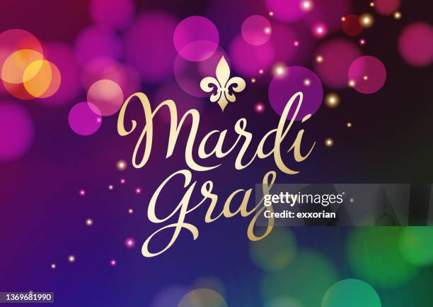 bildbanksillustrationer, clip art samt tecknat material och ikoner med mardi gras lights background - mardi gras new orleans