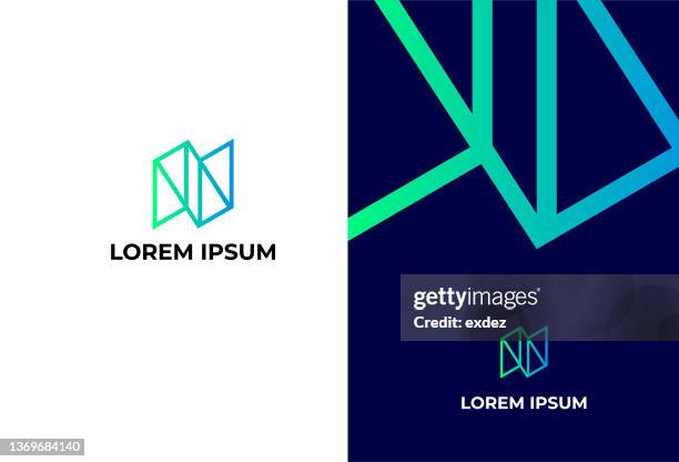 n logo and brand design - n stock illustrations