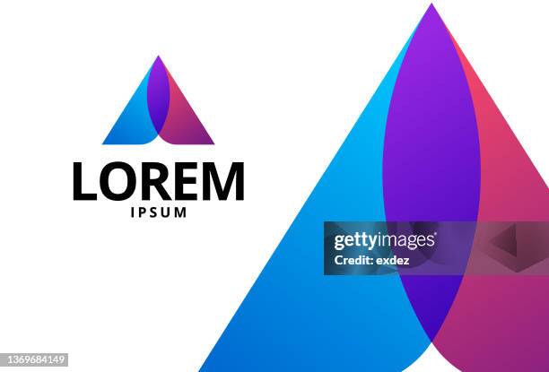 a logo and brand design - letter a stock illustrations