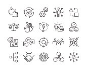 Teamwork Icons - Vector Line Icons