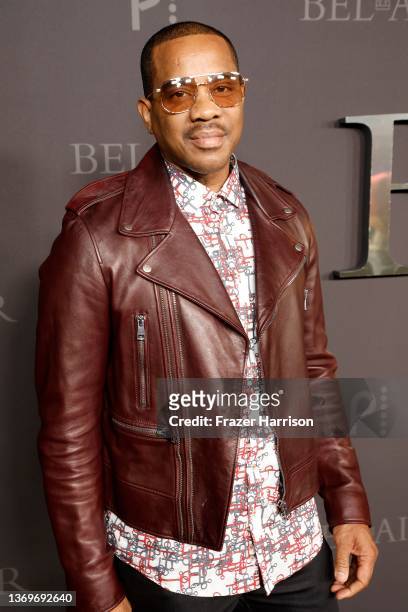 Duane Martin attends Peacock's new series "BEL-AIR" premiere party and drive-thru screening experience at Barker Hangar on February 09, 2022 in Santa...
