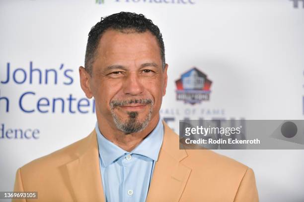 Former cornerback Rod Woodson attends the NFL Hall of Fame Health Kick-Off Super Bowl Reception at Sony Pictures Studios on February 09, 2022 in...