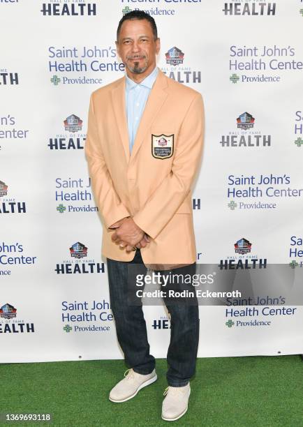 Former cornerback Rod Woodson attends the NFL Hall of Fame Health Kick-Off Super Bowl Reception at Sony Pictures Studios on February 09, 2022 in...