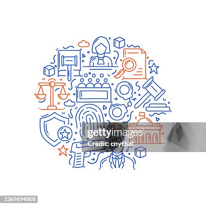 Law and Justice Related Objects and Elements. Hand Drawn Vector Doodle Illustration Collection. Hand Drawn Pattern Design Law and Justice Related Objects and Elements. Hand Drawn Vector Doodle Illustration Collection. Hand Drawn Pattern Design