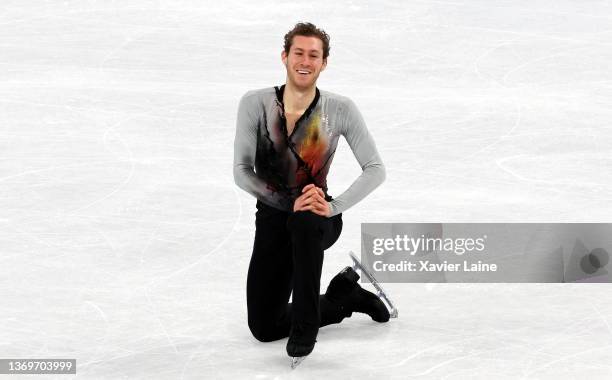 Jason Brown of Team United States skates during the Men Single Skating Free Skating on day six of the Beijing 2022 Winter Olympic Games at Capital...