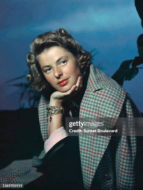 Portrait of Swedish actress Ingrid Bergman, 1950.