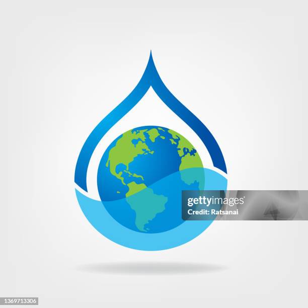 save water save earth - water droplet stock illustrations