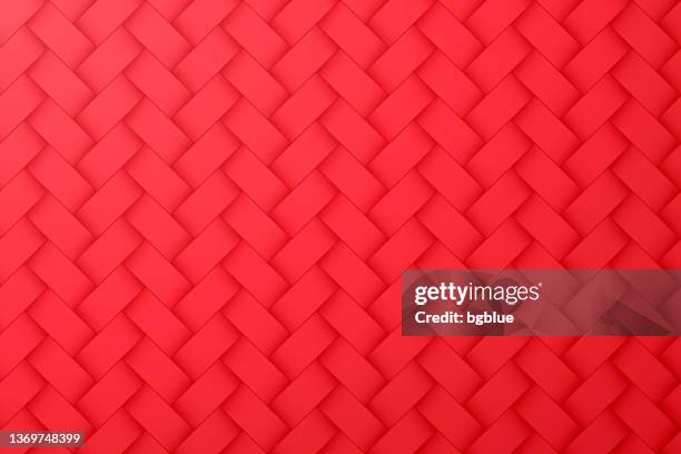 abstract red background - geometric texture - basket weave background stock illustrations