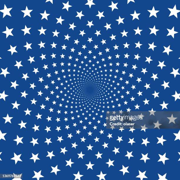 ilustrações, clipart, desenhos animados e ícones de estrelas brancas em padrão de redemoinho, em fundo azul - padrão em estrela
