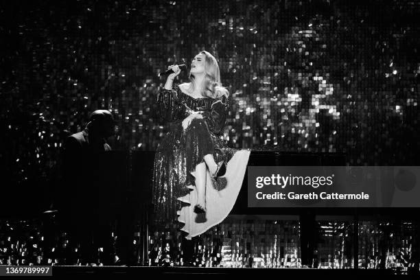 Adele performs during The BRIT Awards 2022 at The O2 Arena on February 08, 2022 in London, England.