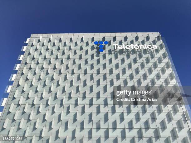 Spanish Telecom Company Telefonica Photos and Premium High Res Pictures ...