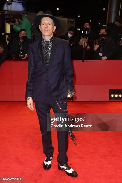 Alexander Scheer arrives for the "Peter von Kant" premiere and Opening Ceremony during the 72nd Berlinale International Film Festival Berlin at...