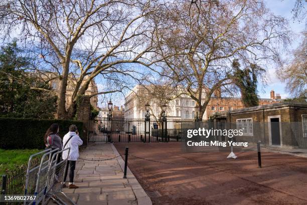 External view of the royal residence, Clarence House on February 10, 2022 in London, England.