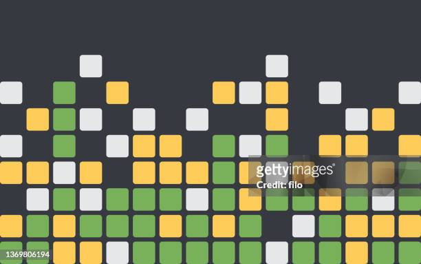 squares block stack pixel shape edge border frame - word puzzle stock illustrations