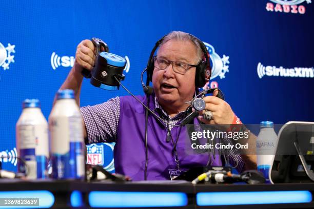 Former NFL player Ron Jaworski speaks during an interview on day 2 of SiriusXM at Super Bowl LVI on February 10, 2022 in Los Angeles, California.